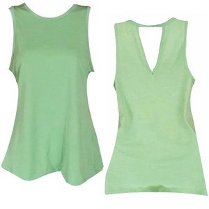 Ideology Keyhole Back Light Heathered Pistachio Rapidry Tank Top